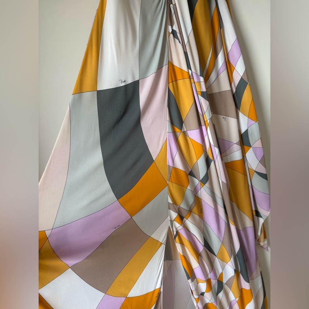 Emilio Pucci Strapless Geometric Print Maxi Dress - Picture 4 of 16